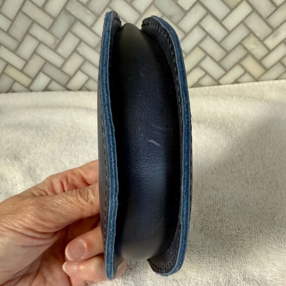 Portland Leather Small Seesaw Slider Pouch - Cowboy Blue - Brand New - Picture 7 of 9